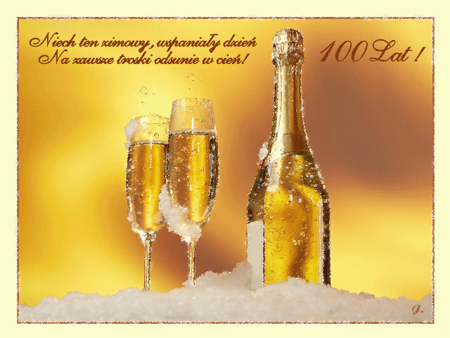 życzenia noworoczne - zimowe-100-lat-szampan-szampanki-na-sniegu-kartka-glitter-animacja-jola-001.gif
