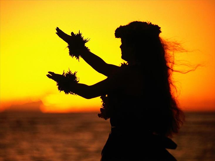 Stany Zjednoczone - Hula Dancer at Sunset, Oahu, Hawaii1600x1200.jpg