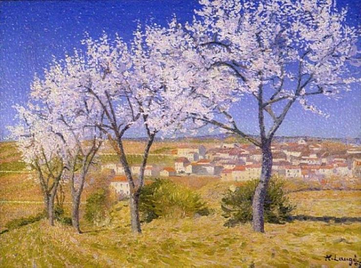 French Postimpressionism - Achille Louge - Flowering Almond Trees, Cailhau, 1909.jpg