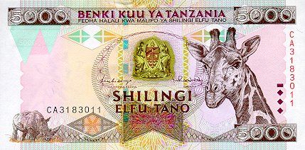 Pieniądze świata - Tanzania - szyling ..jpg