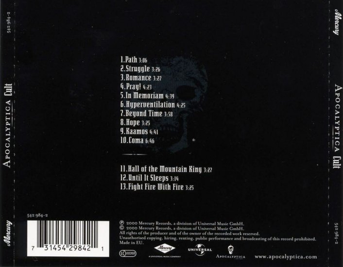 Apocalyptica - 2001 - Cult Special Edition - AllCDCovers_apocalyptica_cult_2001_retail_cd-back.jpg