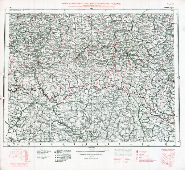 mapa administracyjna Rzeczypospolitej Polskie j z 19371_300 000 - MARP_37_NOWY_SACZ_1937.jpg