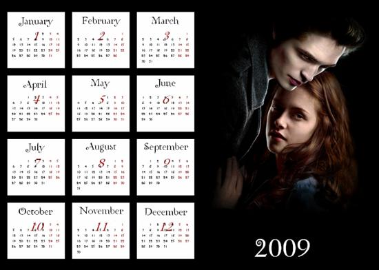 kalendarze - Twilight kalendarz na 2009.jpeg