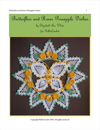 Doilies - Bella Crochet-Butterflies  Roses Pineapple Doilies.jpg