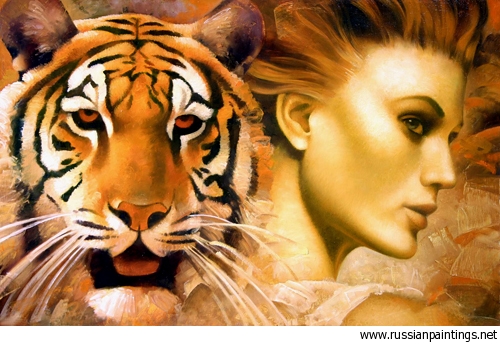 zwierzęta pędzlem malowane - Tiger.jpg