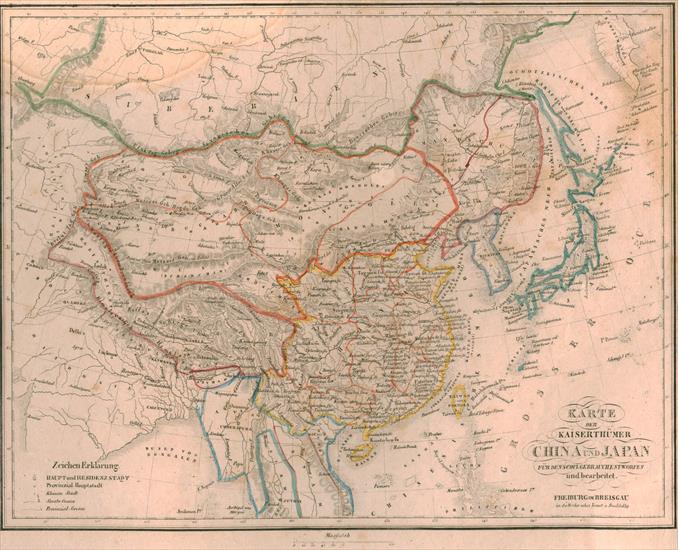Azja - Chiny, Japonia - 1830 - mapa polityczna.bmp